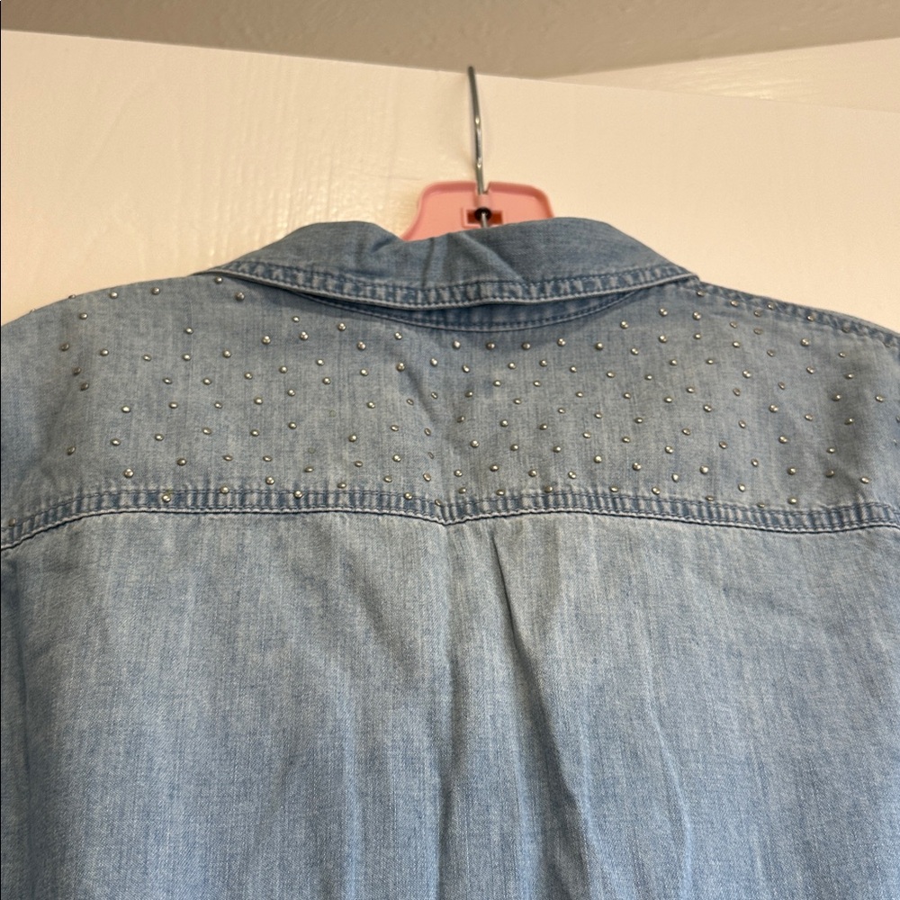 Chico's Denim-Style Button Down with Studs - Picture 7 of 8